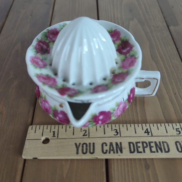 Vintage Porcelain Floral Print German Juicer - Picture 8 of 10
